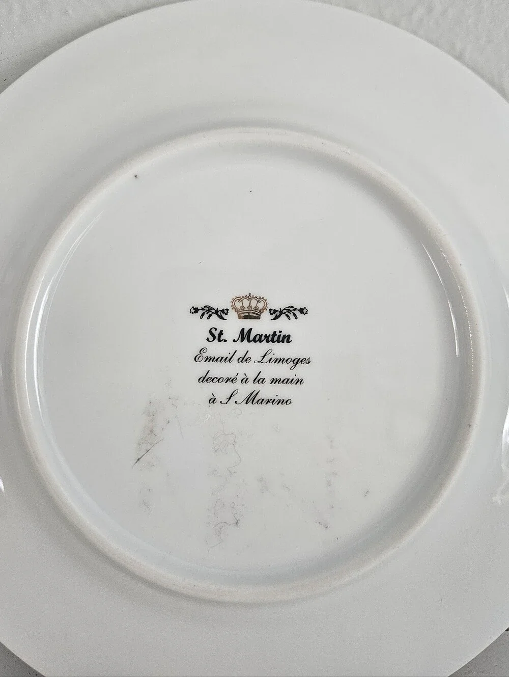 Vintage I. Godinger And Co Email De Limoges Decorative San Marino Floral Plate - Picture 6 of 6